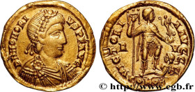 HONORIUS
Type : Solidus 
Date : 408-423 
Mint name / Town : Ravenne 
Metal : gold 
Diameter : 20  mm
Orientation dies : 6  h.
Weight : 4,38  g.
Obvers...