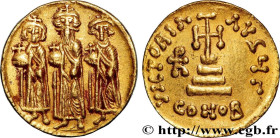 HERACLIUS, HERACLIUS CONSTANTINE and HERACLONAS
Type : Solidus  
Date : 639-641 
Mint name / Town : Constantinople 
Metal : gold 
Diameter : 18  mm
Or...