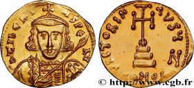 TIBERIUS III APSIMAR
Type : Solidus 
Date : 698-705 
Mint name / Town : Constantinople 
Metal : gold 
Millesimal fineness : 1000  ‰
Diameter : 18,5  m...