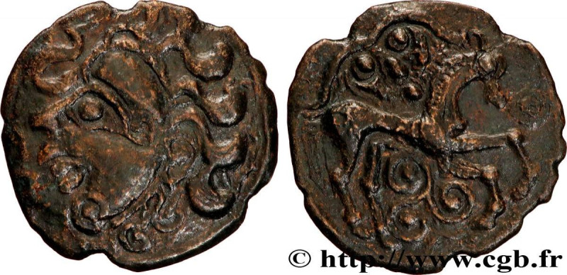 AMBIANI (Area of Amiens)
Type : Bronze au cheval, au masque et au triskèle 
Date...