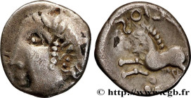 ARVERNI, UNSPECIFIED
Type : Drachme 
Date : Ier siècle avant J.-C. 
Metal : silver 
Diameter : 13,5  mm
Orientation dies : 1  h.
Weight : 1,70  g.
Rar...