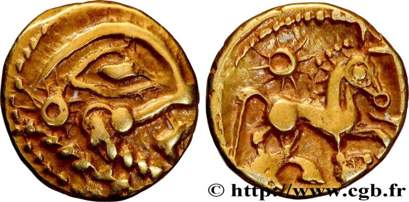 GALLIA BELGICA - BELLOVACI (Area of Beauvais)
Type : Quart de statère d'or à l'a...
