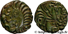 GALLIA BELGICA - BELLOVACI (Area of Beauvais)
Type : Bronze au coq à tête humaine 
Date : c. 50-30 AC. 
Mint name / Town : Beauvais (60) 
Metal : bron...