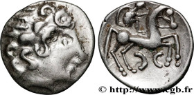 GALLIA - BITURIGES CUBI (Area of Bourges)
Type : Drachme aux deux croissants 
Date : c. 150-80 AC. 
Metal : silver 
Diameter : 17,5  mm
Orientation di...