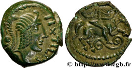 GALLIA - CARNUTES (Beauce area)
Type : Bronze PIXTILOS classe VII au cavalier 
Date : c. 40-30 AC. 
Mint name / Town : Chartres (28) 
Metal : bronze 
...