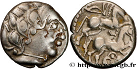 PICTONES / BITURIGES - MID-WESTERN, Unspecified
Type : Drachme aux deux chevaux, tête moustachue, série A2 
Date : Ier siècle avant J.-C. 
Metal : sil...