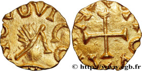 NOVUS VICUS - NEUVY-EN-CHAMPAGNE (Sarthe)
Type : Triens 
Date : (VIIe siècle) 
Date : s.m. 
Mint name / Town : Neuvy (Sarthe) 
Metal : gold 
Diameter ...