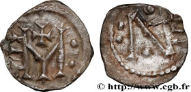 POITOU - METALUS VICUS - MELLE (Deux-Sevres)
Type : Denier au monogramme ME 
Date : s.m. 
Mint name / Town : Melle (79) 
Metal : silver 
Diameter : 13...