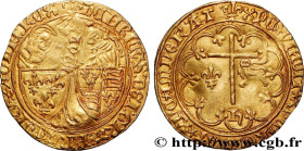 HENRY VI OF LANCASTER
Type : Salut d'or 
Date : 06/09/1423 
Date : n.d. 
Mint name / Town : Saint-Lô 
Metal : gold 
Millesimal fineness : 1000  ‰
Diam...