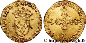 HENRY III
Type : Écu d'or au soleil, 3e type 
Date : 1578 
Mint name / Town : Angers 
Quantity minted : 22200 
Metal : gold 
Millesimal fineness : 958...