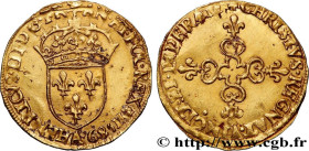HENRY III
Type : Écu d'or au soleil, 3e type 
Date : 1589 
Mint name / Town : Paris 
Quantity minted : 55100 
Metal : gold 
Millesimal fineness : 958 ...