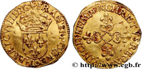 HENRY III
Type : Demi-écu d'or au soleil, 3e type 
Date : 1588 
Mint name / Town : Rouen 
Quantity minted : 10600 
Metal : gold 
Millesimal fineness :...
