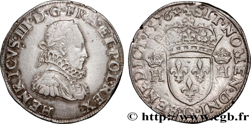 HENRY III
Type : Teston, 3e type 
Date : 1576 
Mint name / Town : Poitiers 
Quan...