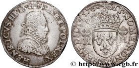 HENRY III
Type : Teston, 3e type 
Date : 1576 
Mint name / Town : Poitiers 
Quantity minted : 69130 
Metal : silver 
Millesimal fineness : 898  ‰
Diam...