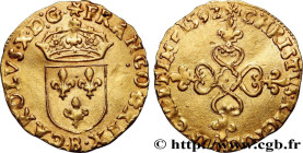 CHARLES X, CARDINAL OF BOURBON
Type : Écu d'or au soleil, 1er type 
Date : 1592 
Mint name / Town : Rouen 
Quantity minted : 15910 
Metal : gold 
Mill...