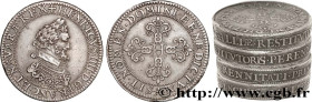 HENRY IV
Type : Piéfort de poids quadruple du demi-franc 
Date : 1607 
Mint name / Town : Paris, Moulin du Louvre 
Metal : silver 
Diameter : 28  mm
O...