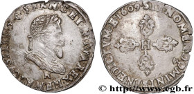 HENRY IV
Type : Demi-franc 
Date : 1609 
Mint name / Town : Montpellier 
Quantity minted : 6520 
Metal : silver 
Millesimal fineness : 833  ‰
Diameter...