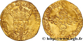 LOUIS XIII
Type : Demi-écu d'or au soleil, à la croix anillée fleurdelisée 
Date : 1634 
Mint name / Town : Amiens 
Quantity minted : 23905,5 
Metal :...