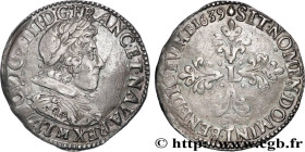 LOUIS XIII
Type : Demi-franc, 10e type 
Date : 1639 
Mint name / Town : Toulouse 
Metal : silver 
Millesimal fineness : 833  ‰
Diameter : 29  mm
Orien...