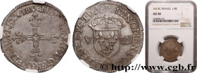 LOUIS XIII
Type : Huitième d'écu, à la croix fleurdelisée, titulature côté croix 
Date : 1615 
Mint name / Town : Saint-Lô 
Quantity minted : 39800 
M...