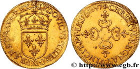 LOUIS XIV "THE SUN KING"
Type : Écu d'or au soleil, à la croix anillée fleurdelisée 
Date : 1647 
Mint name / Town : Amiens 
Quantity minted : 9184 
M...