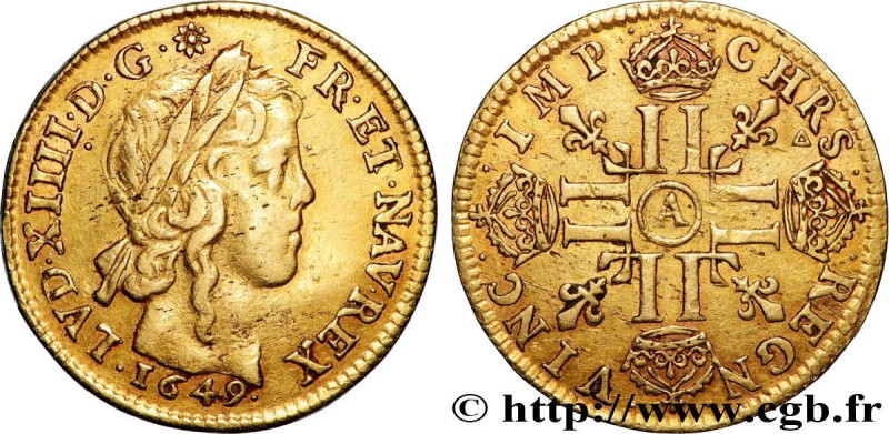 LOUIS XIV "THE SUN KING"
Type : Louis d’or aux huit L, portrait à la mèche longu...