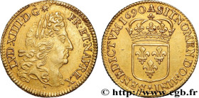 LOUIS XIV "THE SUN KING"
Type : Louis d'or à l'écu 
Date : 1690 
Mint name / Town : Paris 
Quantity minted : 1182332 
Metal : gold 
Millesimal finenes...