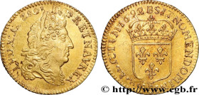 LOUIS XIV "THE SUN KING"
Type : Demi-louis d'or à l'écu 
Date : 1692 
Mint name / Town : Rouen 
Metal : gold 
Millesimal fineness : 917  ‰
Diameter : ...