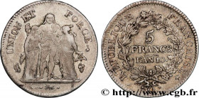 CONSULATE
Type : 5 francs Union et Force, Union serré, avec glands intérieurs et gland extérieur 
Date : An 10 (1801-1802) 
Mint name / Town : Perpign...