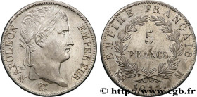 PREMIER EMPIRE / FIRST FRENCH EMPIRE
Type : 5 francs Napoléon Empereur, Empire français 
Date : 1814 
Mint name / Town : Toulouse 
Quantity minted : 3...