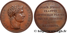 PREMIER EMPIRE / FIRST FRENCH EMPIRE
Type : Essai Balancier - Procédé de Salneuve 
Date : (1808) 
Date : n.d. 
Metal : copper 
Diameter : 29,5  mm
Ori...