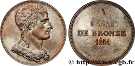 II REPUBLIC
Type : Essai de bronze au module de 10 centimes, Bonaparte 
Date : 1851 
Mint name / Town : Paris 
Metal : bronze 
Diameter : 30  mm
Orien...