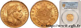 SECOND EMPIRE
Type : 20 francs or Napoléon III, tête laurée 
Date : 1869 
Mint name / Town : Strasbourg 
Quantity minted : 864873 
Metal : gold 
Mille...