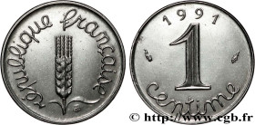 V REPUBLIC
Type : 1 centime Épi, frappe monnaie 
Date : 1991 
Mint name / Town : Pessac 
Quantity minted : 2511 
Metal : stainless steel 
Diameter : 1...