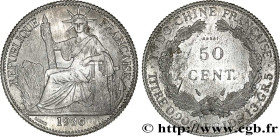 FRENCH INDOCHINA
Type : Essai de 50 Cent en aluminium 
Date : 1936 
Mint name / Town : Paris 
Quantity minted : --- 
Metal : aluminium 
Diameter : 28,...
