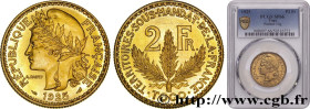 TOGO - FRENCH MANDATE TERRITORIES
Type : 2 Francs, pré-série de Morlon ? poids lourd, 10 grammes 
Date : 1925 
Mint name / Town : Paris 
Quantity mint...