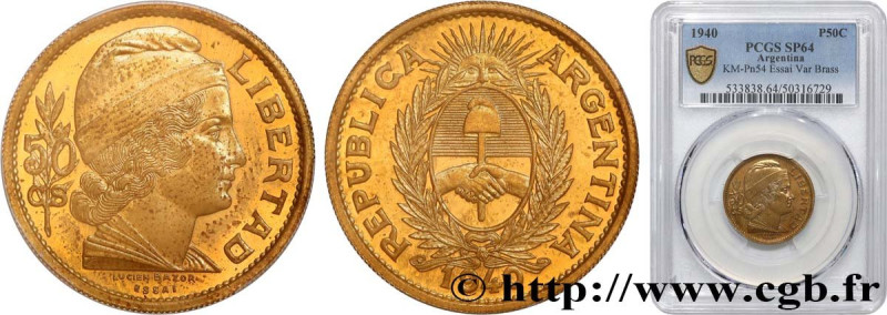 ARGENTINA
Type : Essai de 50 Centavos Bronze ou laiton (?) 
Date : 1940 
Mint na...
