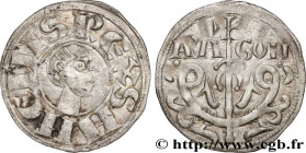 SPAIN - KINGDOM OF ARAGON AND PAMPLONA - SANCHO V
Type : Denier 
Date : (1076-1088) 
Date : n.d. 
Mint name / Town : Jaca 
Metal : billon 
Diameter : ...