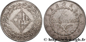 SPAIN - FRENCH OCCUPATION OF BARCELONA
Type : 5 Pesetas 
Date : 1809 
Mint name / Town : Barcelone 
Metal : silver 
Millesimal fineness : 900  ‰
Diame...
