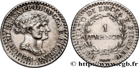 ITALY - PRINCIPALTY OF LUCCA AND PIOMBINO - FELIX BACCIOCHI AND ELISA BONAPARTE
Type : 1 Franco 
Date : 1808 
Mint name / Town : Florence 
Metal : sil...