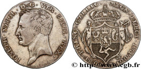 ITALY - KINGDOM OF NAPLES - JOSEPH NAPOLEON
Type : Piastre de 120 Grana 
Date : 1808 
Mint name / Town : Naples 
Quantity minted : - 
Metal : silver 
...