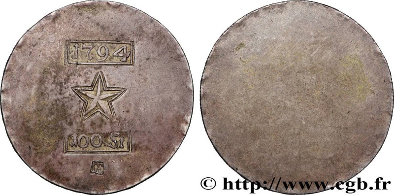 SIEGE OF MAASTRICHT
Type : 100 Stuivers uniface 
Date : 1794 
Mint name / Town :...