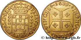PORTUGAL - KINGDOM OF PORTUGAL - PEDRO II
Type : 1/2 Moeda ou 2000 Reis 
Date : 1689 
Mint name / Town : Lisbonne 
Quantity minted : - 
Metal : gold 
...