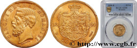 ROMANIA
Type : 20 Lei Charles Ier 
Date : 1890 
Mint name / Town : Bucarest 
Quantity minted : 196000 
Metal : gold 
Millesimal fineness : 900  ‰
Diam...