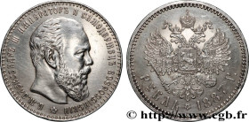 RUSSIA - ALEXANDER III
Type : Rouble 
Date : 1887 
Mint name / Town : Saint-Pétersbourg 
Quantity minted : 490504 
Metal : silver 
Millesimal fineness...