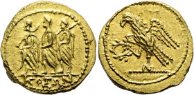 SKYTHISCHE DYNASTEN UND KÖNIGE. Koson. Stater ø 17mm (8.48g). 42 - 29 v. Chr. ΚΟΣΩΝ, Konsul M. Iulius Brutus zwischen zwei Liktoren n. l., im Feld l. ...