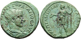 THRAKIEN. ANCHIALOS. Gordian III., 238 - 244 n. Chr. ø 29mm (16.19g). Vs.: ΑΥΤ Κ Μ ΑΝΤ ΓΟΡΔΙΑΝΟΣ ΑΥΓ, drapierte Panzerbüste mit Strahlenkrone n. r. Rs...