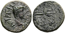 LYDIEN. PHILADELPHIA. Tiberius Gemellus(?) als Caesar, ca. 35 - 37 n. Chr. ø 15mm (2.28g). Vs.: ΤΙΒΕΡΙΟΝ ΣΕΒΑΣΤΟΝ, Kopf n. r. Rs.: ΝΕΟΚΑΙΣΑΡΕΙΣ, geflü...