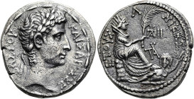 NÖRDLICHE LEVANTE. ANTIOCHIA AM ORONTES. Augustus, 27 v. Chr. - 14. n. Chr. Tetradrachme ø 28mm (14.97g). 2 - 1 v. Chr. Vs.: ΚΑΙΣΑΡΟΣ ΣΕΒ-ΑΣΤΟΥ, Kopf ...