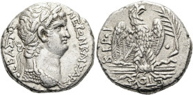 NÖRDLICHE LEVANTE. ANTIOCHIA AM ORONTES. Nero, 54 - 68 n. Chr. Tetradrachme ø 25mm (15.64g). 63 - 64 n. Chr. Vs.: ΝΕΡΩΝ ΚΑΙΣΑΡ ΣΕΒΑΣΤΟΣ, Büste mit Lor...